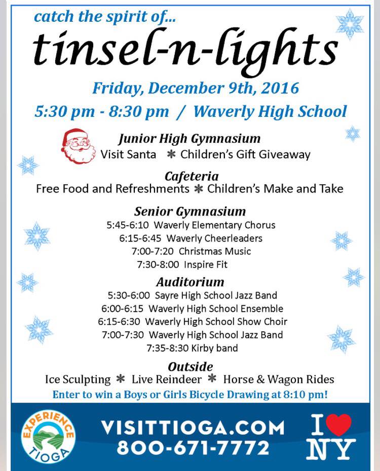 Tinsel-N-Lights in Waverly is tomorrow