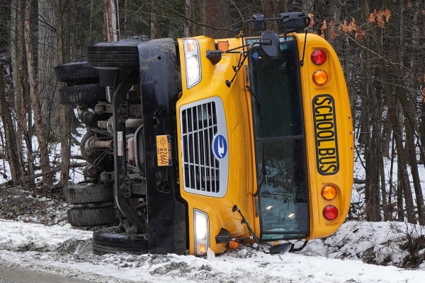 Candor School Bus Rolls Over During Morning Pickup; 1 Minor Injury