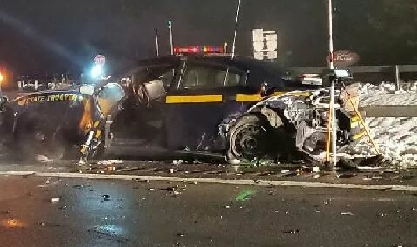 Some People Apparently Don’t Get It; Another NY State Police Car Hit