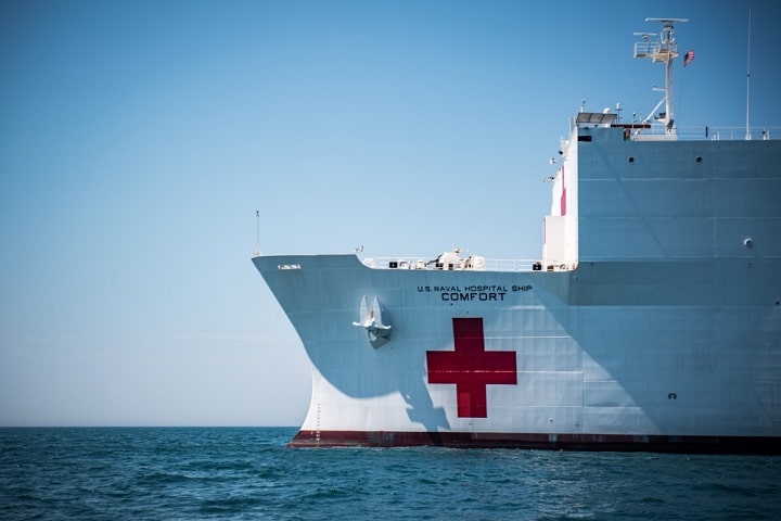 COVID-19: USNS Comfort Arrives in NYC, 12 Operating Rooms and 1,000 Beds