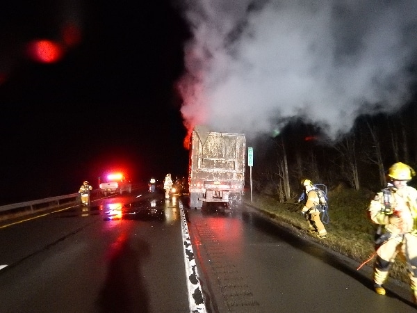 Early Morning Tractor Trailer Fire Closed I-81 North, PA Driver Issued Citations