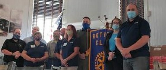 Sayre Rotary Club Buys and Wraps Dictionaries for 3rd Graders at Two Schools