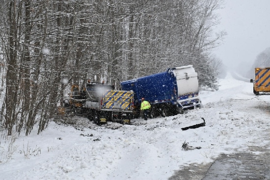 NY State Police: Garbage truck hits DOT snow plow near Sidney, closed I-88 west