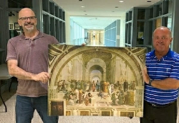 ‘The School of Athens’ canvas print donated to High School by former superintendent