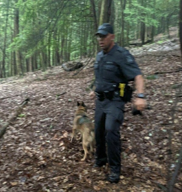 NYS Trooper and K9 partner Kin locate 92-year old man who was missing in Unadilla