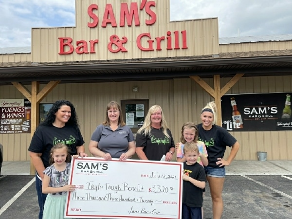 Sam’s Bar & Grill in Sayre helps raise $9,401 for two community non-profit agencies
