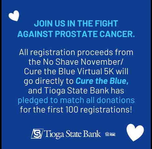 TSB Virtual 5K for Prostate Cancer to Run Nov. 5-7