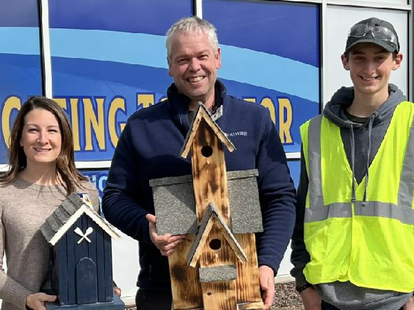 Robert Packer Hospital Towanda receives birdhouses from Career Center