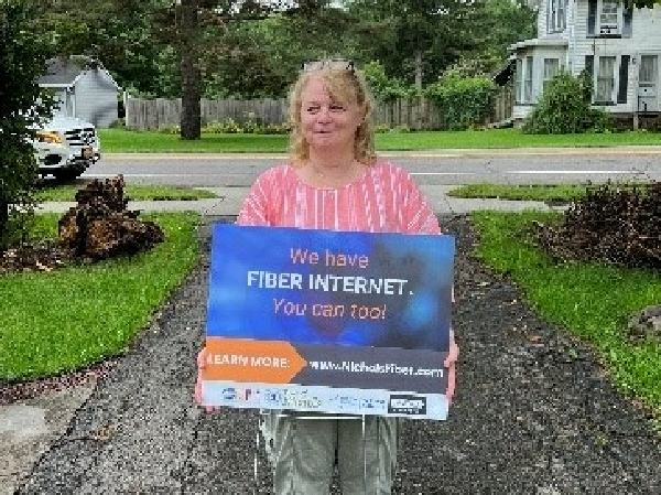 First customer signs up for Internet from Town of Nichols ConnectALL Initiative