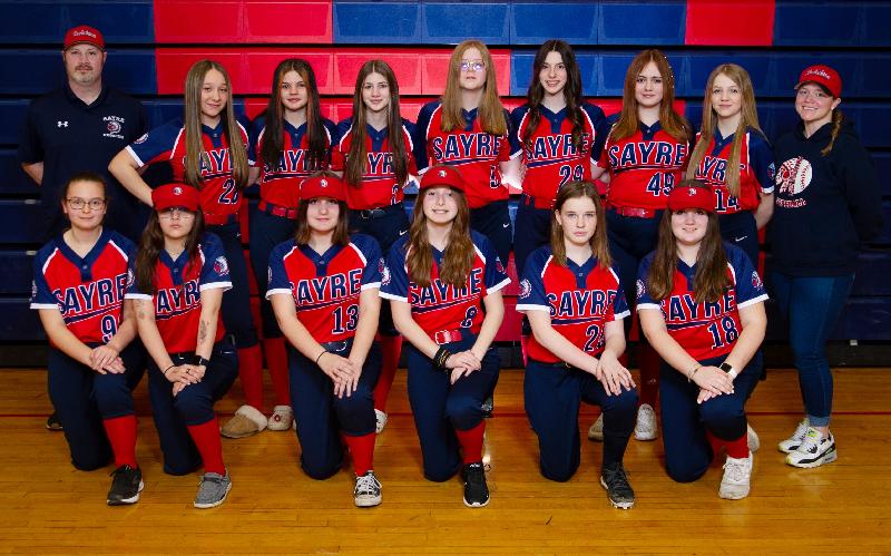 Sayre Junior High School girls softball team wins 2 games over Wellsboro