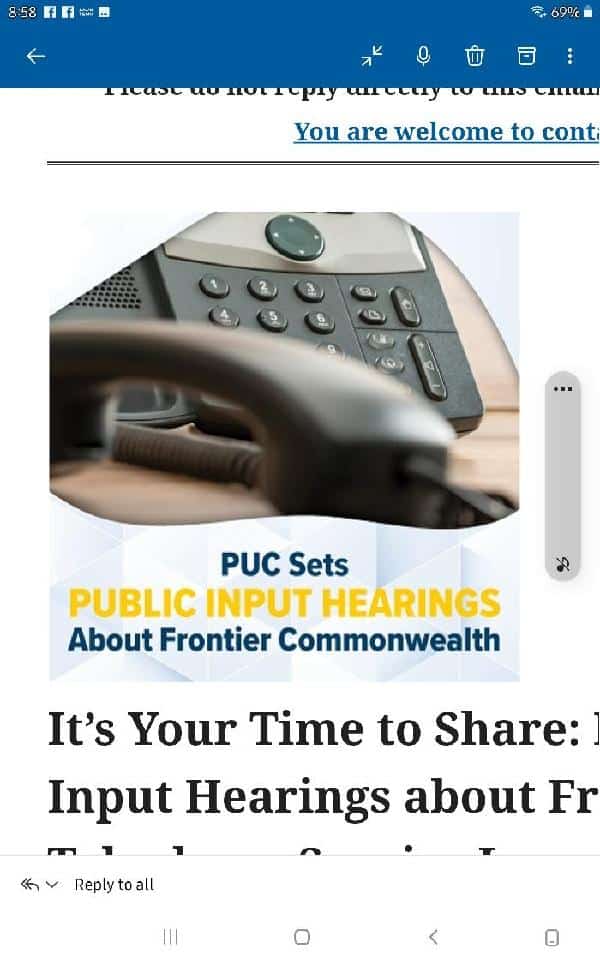 Your Time to Share: PUC to hold public hearings about Frontier telephone issues