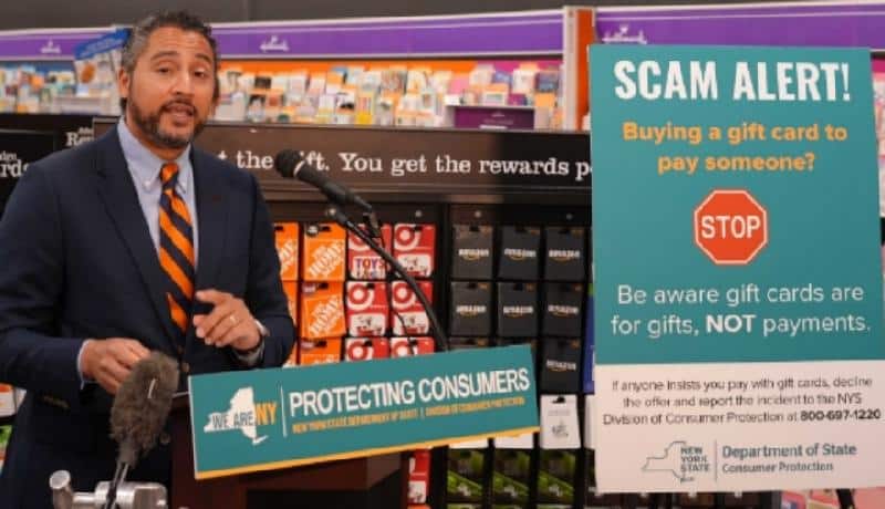 New NYS law effective Tuesday to protect consumers from gift card scams