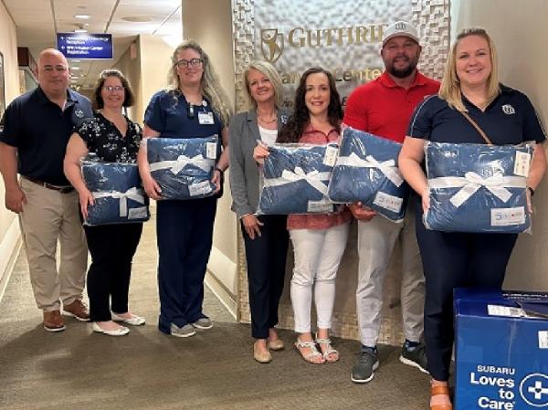 Special donation made to Guthrie Cancer Center by Williams Subaru in Sayre