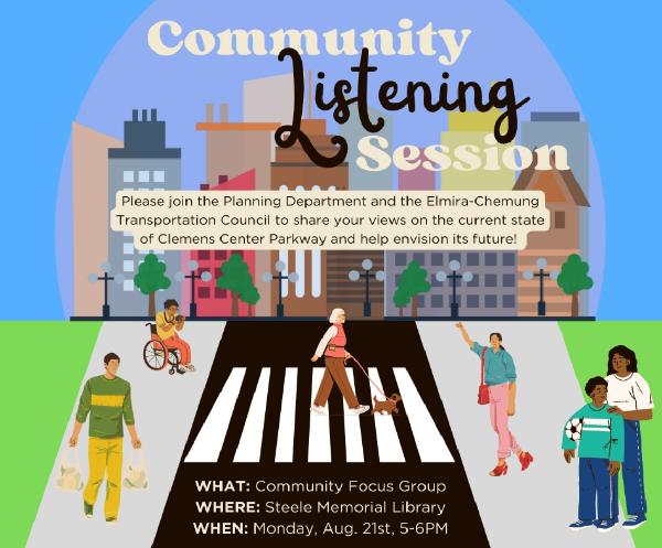 Community design opinions sought on Elmira’s Clemens Center Parkway