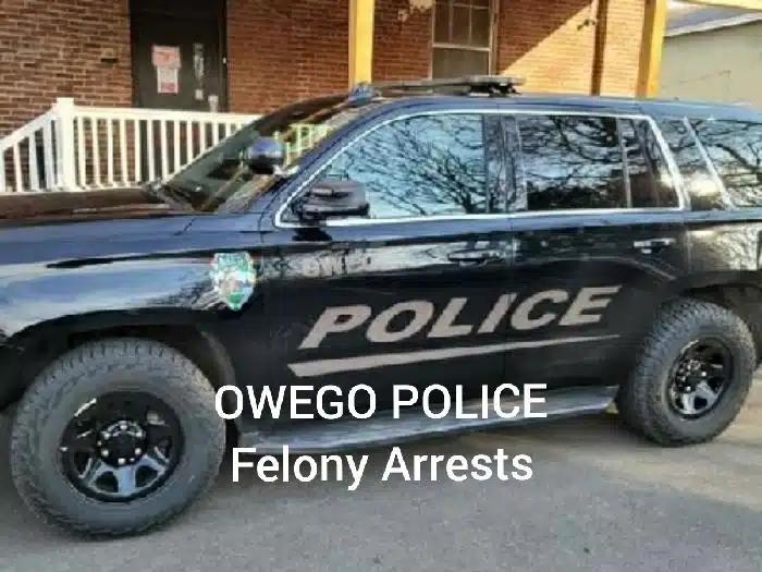 Owego police make felony arrests; three offender charges against village man