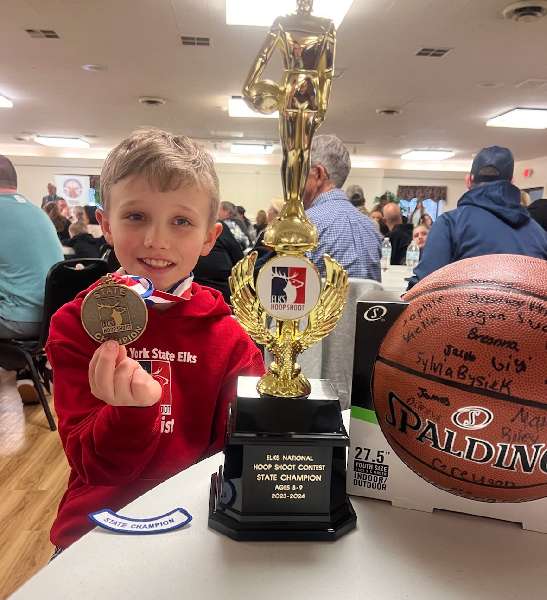 Horseheads’ Logan Swartwood wins NY State Elks Hoop Shoot title