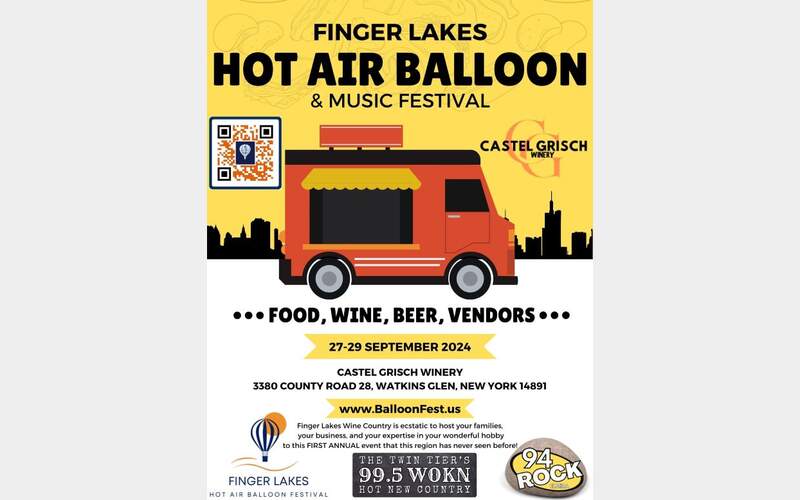 Finger Lakes Hot Air Balloon and Music Festival looking for vendors