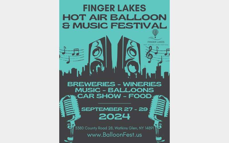 Tickets now available for first-ever Finger Lakes Hot Air Balloon and Music Festival