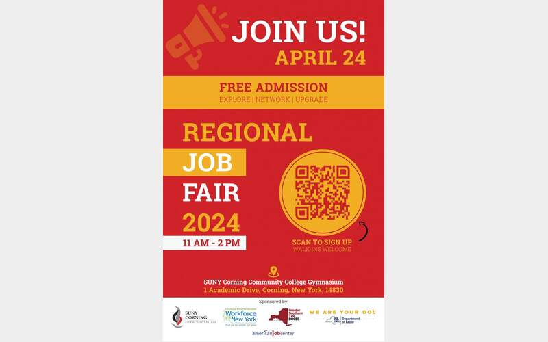 Corning Community College regional job fair set for April 24