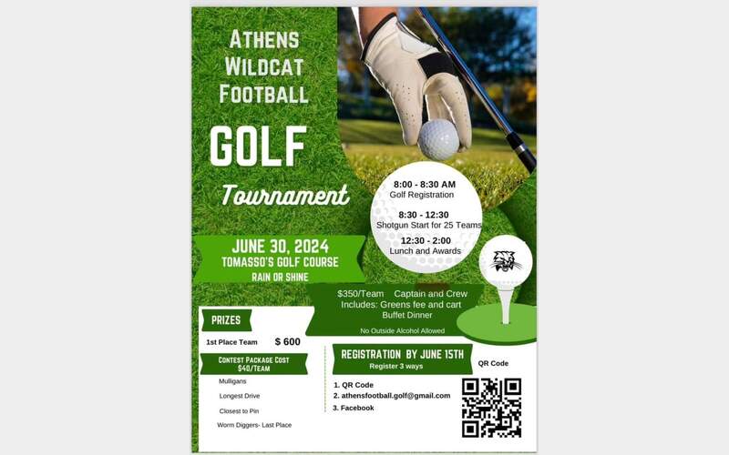 Athens football program to hold golf tournament