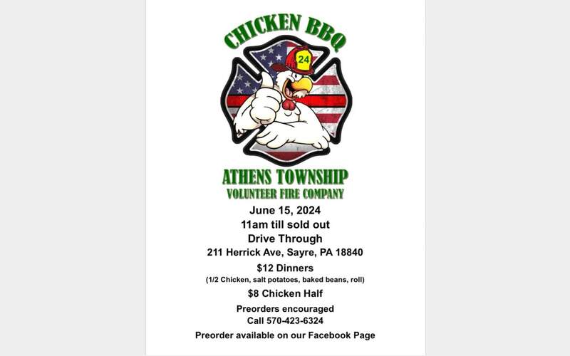 Athens Township Volunteer Fire Company to hold chicken BBQ on June 15