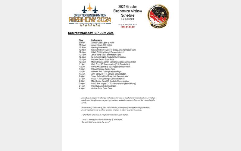 Greater Binghamton Airshow set for this weekend