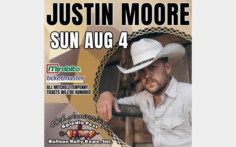 Justin Moore to replace Mitchell Tenpenny for Sunday concert at Spiedie Fest