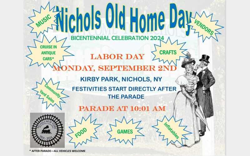 Nichols Old Home Day Bicentennial Celebration set for Monday