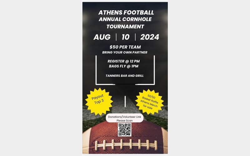 Athens football program holding cornhole tournament this weekend
