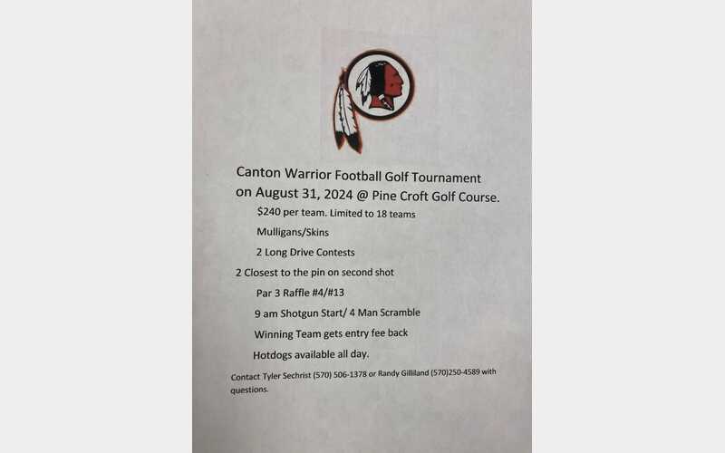 Canton football program to host golf tournament this weekend