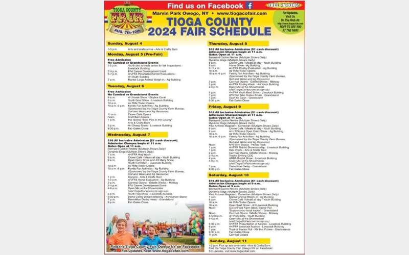 Tioga County Fair kicks into high gear today
