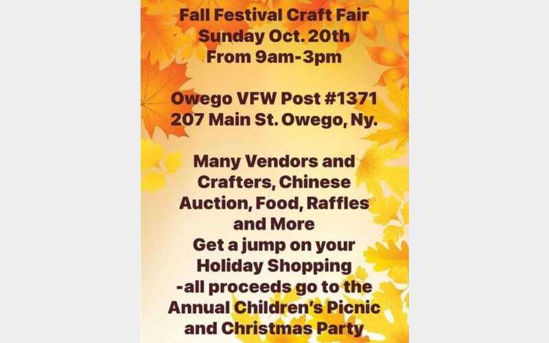 Owego VFW to host Fall Festival Craft Fair next month