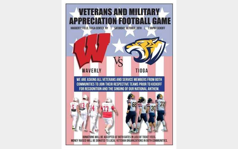Waverly-Tioga game to honor Veterans, military; Choice 102 will broadcast live on Saturday night