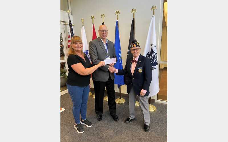 Guthrie receives $10,000 donation from Sayre American Legion for Veteran Assistance Fund