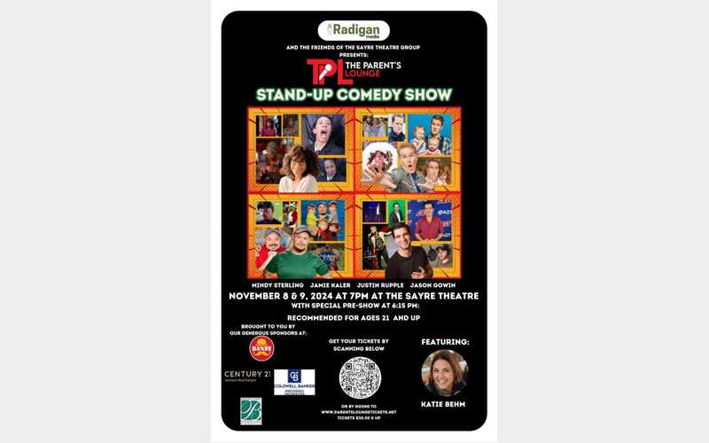 Parents Lounge Live Standup Comedy Show returns to Sayre Theatre on Nov. 8-9