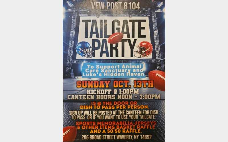 Waverly VFW Tailgate Party fundraiser scheduled for Sunday