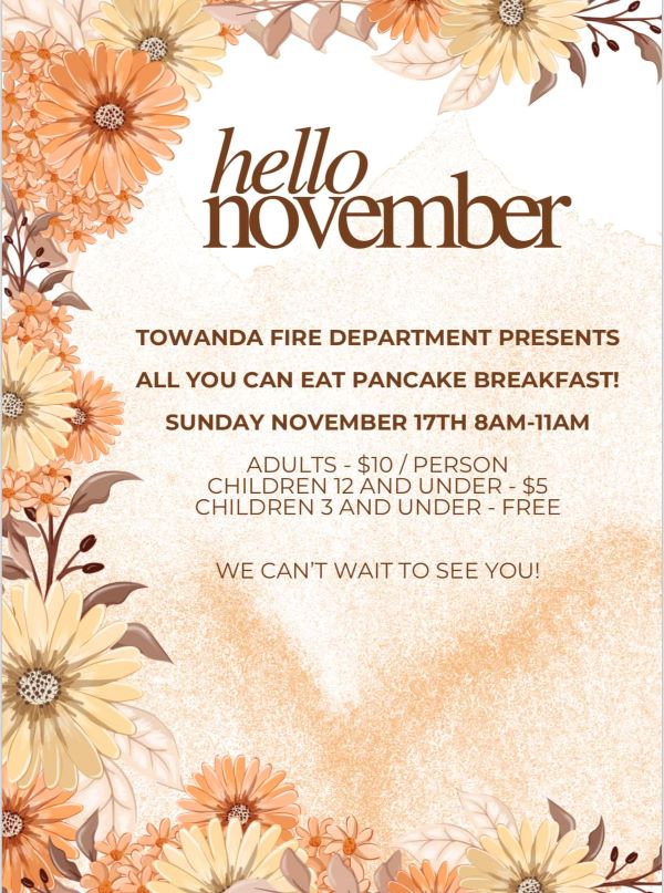 Towanda Fire Department hosting pancake breakfast