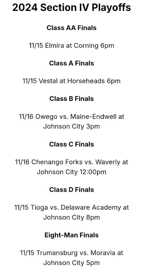 LISTEN LIVE: Tioga takes on Delhi in Section IV Class D final