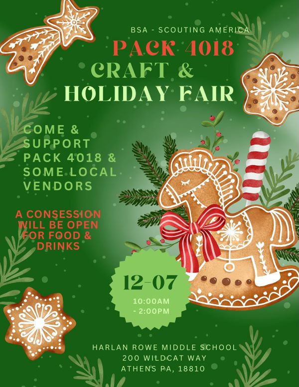 Local Scout Pack 4018 hosting Craft & Holiday Fair this weekend