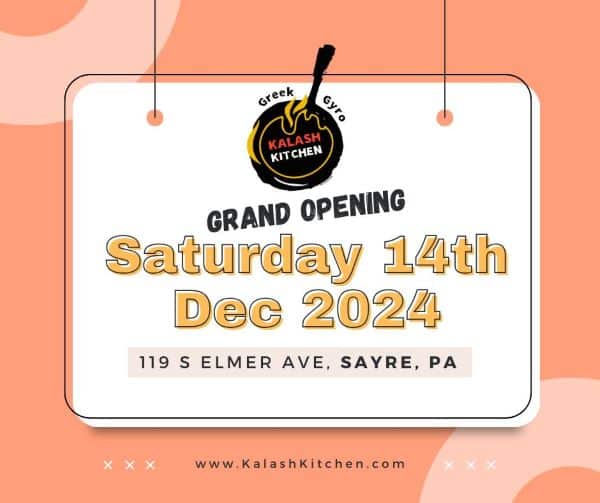 Kalash Kitchen holding grand opening in Sayre this weekend