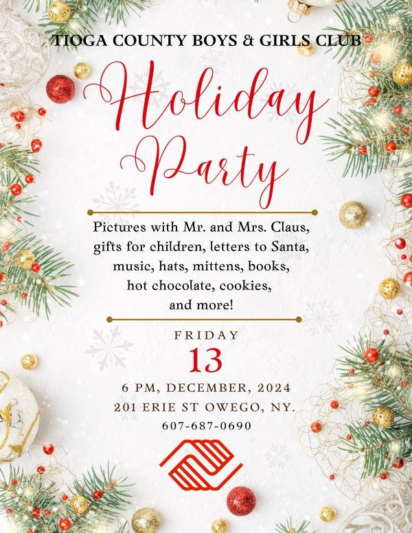 Tioga County Boys & Girls Club holding community holiday party