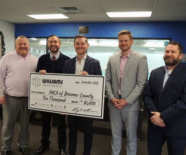 Williams Auto Group donates $10,000 to Johnson City YMCA