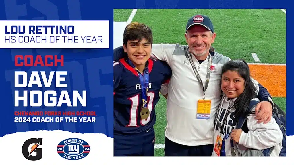 Chenango Forks coach honored by New York Giants