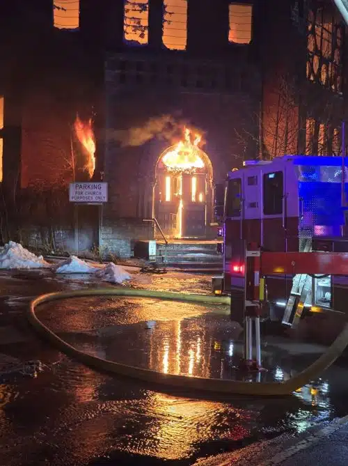 Historic Elmira church destroyed by fire