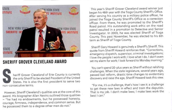 Tioga County Sheriff receives award