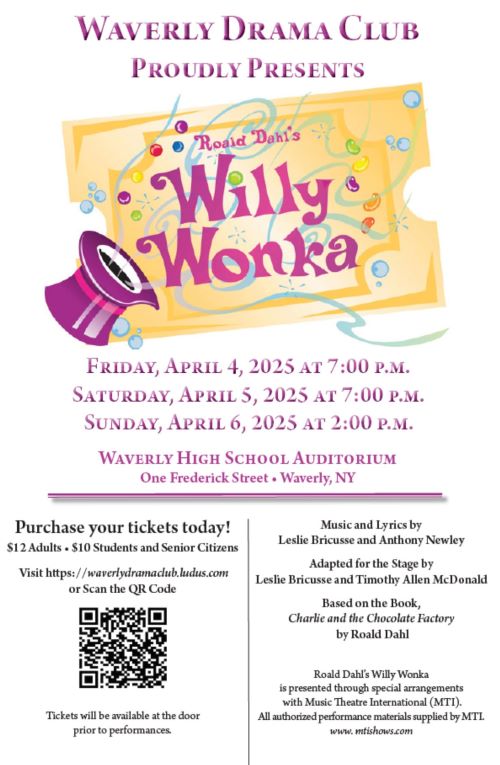 Waverly Drama Club to present Willy Wonka this weekend