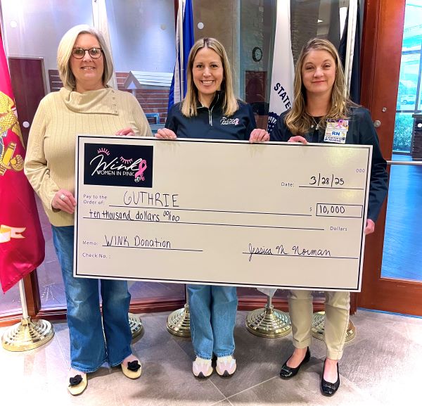 Guthrie receives $10,000 from Women in Pink to support local women battling cancer
