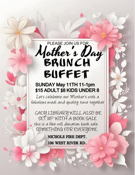 Nichols Fire Dept. hosting Mother’s Day brunch buffet