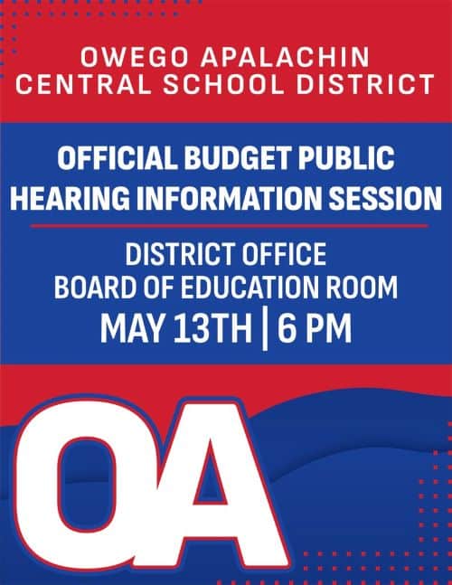Owego Apalachin School District to hold public hearing on budget next week