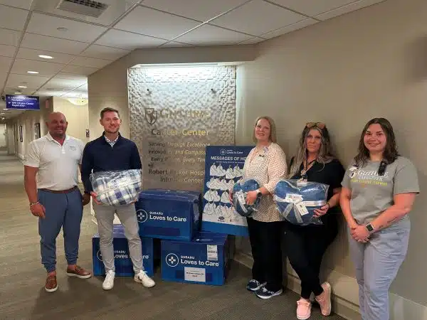 Williams Auto Group donates blankets, notes to Guthrie Sayre Cancer Center